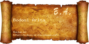 Bodosi Arita névjegykártya